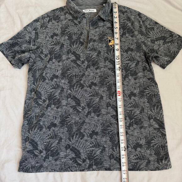 Tommy Bahama Army Black Knights West Point Tropical Print Short Sleeve Polo- M - Picture 7 of 8